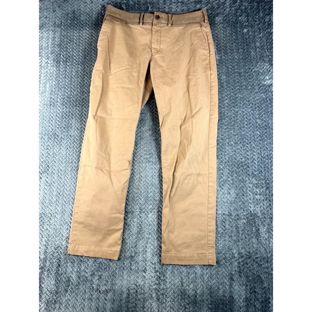 Express Chino Pants Mens 30x30 Brown Mid Rise Flat Front Straight Leg Workwear